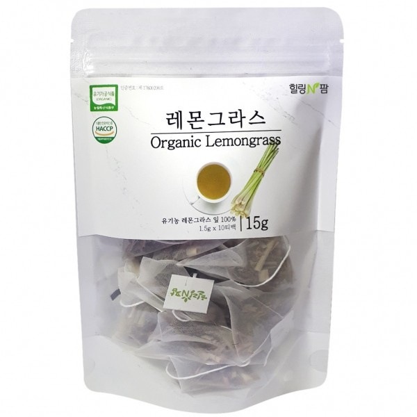 레몬그라스 허브티 유기농100% 10티백 / 힐링앤팜 : 가고파힐링푸드 직영몰 / 빈혈, 위장기능 개선